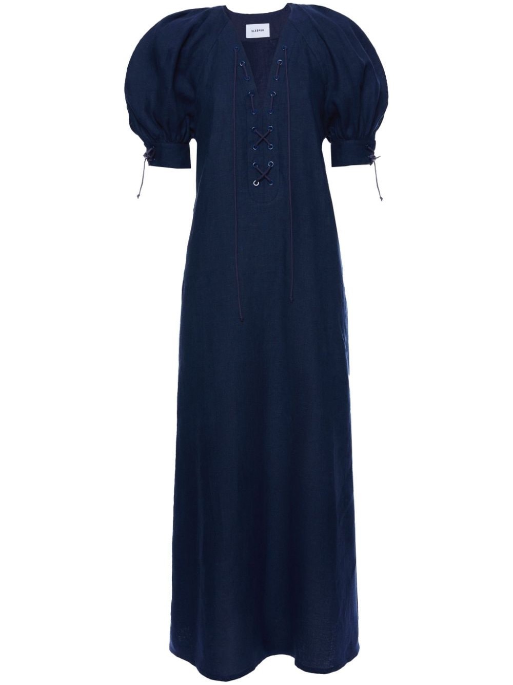 SLEEPER Garden Puff-Sleeve Midi Dress - Picture 3 of 12